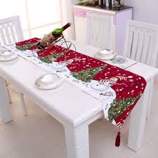 Hand lace embroidered velvet table runner. Pveath Christmas Embroidered Table Runner Xmas Table Linens For Christmas Decoration Home Tablecover Decorative 2 Sides Cotton Linen Classic Table Bedding Mat Dining Room Party Holiday Decor 2 Buy Online In Antigua