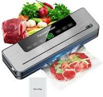 TINANA Vacuum Sealing Machine, Built-in Cutter, Automatic Food Sealer  Machine for Food，Led Indicator Lights, Easy to Clean, Dry & Moist Food  Modes, ...
