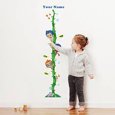 Bubble Guppiestm Boys Personalized Growth Chart Wall Decal
