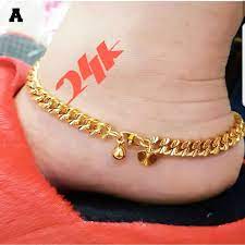 Sauh lama kosong bold heart shape baby gold anklet, 916 gold (4.38g) ga0611020. Cop 916 Ori Je De 18kgp Emas Korea Gelang Kaki Rantai Kaki Anklet Gold Plated Lazada Singapore