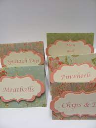 Set Of 12 Food Labels Buffet Food Labels Bridal Shower Etsy Bridal Shower Food Bridal Shower Decorations Bridal Shower