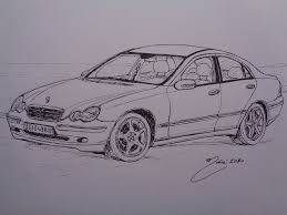Mercedes Benz C Class Modele De 2000 2007 Dessin Au Marqueur Par Joan Mane Dessins Au Marqueur Mercedes Mercedes Benz