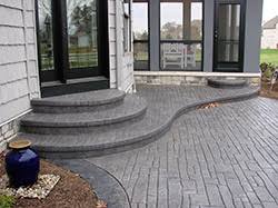 Some even stamp their to make sure the job is done properly, professionals such gwc decorative concrete take certain steps to prepare for a stamped concrete install. How To Planning Pouring And Finishing Half Round Concrete Steps Concrete Decor