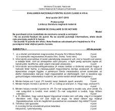 Ministerul educației a publicat model de subiect și barem pentru proba scrisă la limba și literatura română. Evaluarea NaÈ›ionalÄƒ 2019 Ce Subiecte Au Picat La Limba È™i Literatura MaternÄƒ Impact
