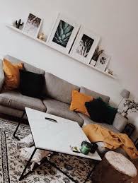 Mustard Yellow Pillows Grey Sofa Vallomo Carpet Ikea Einrichten Und Wohnen Graues Sofa Wohnung