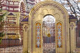 Like awnings in other settings, these structures can offer your congregation protection from inclement weather and give an elegant and welcoming appearance to your church building. Entrance To The Church Arch With A Religious Decor Christian Religion Stock Photo Picture And Royalty Free Image Image 111455290