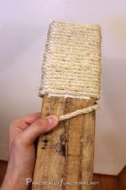 Diy Sisal Scratching Post Caturday 6 Practically Functional Diy Cat Scratcher Cat Scratching Post Scratching Post