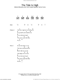 From the flimsy dark strung magically on your own notes. Paragons The Tide Is High Sheet Music For Guitar Chords Pdf