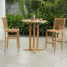 The tall table and chairs allow this set to feel bigger than it is, while the small. Laguna Teak 3 Piece Bar Height Bistro Set Sam S Club