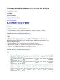 Teknologi maklumat ini melibatkan proses penggunaan komputer, perisian untuk mengubah, menyimpan, melindungi, memproses, memindah tidak kira untuk iktisas diploma, ijazah sarjana muda, sarjana ataupun phd. Pekerjaan Bagi Lepasan Diploma System Computer Dan Rangkaian Aepul