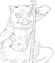 Demon slayer coloring pages inosuke. Printable Hashibira Inosuke Coloring Pages Anime Coloring Pages