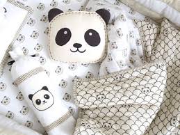 Peekaboo Juego De Cama Cuna Panda Organico Ropa De Cama De