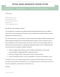 Retail Sales Associate Cover Letter Example & Tips