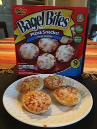 Mini bagels with mozzarella, cheddar, monterey jack cheese and tomato sauce. Granite Bay Today Frozen Food Reviews Pizza Rolls And Bagel Bites