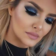 Black And Blue Eyeshadow Dark Blue Glitter Eye Shadow Glittery Eye Makeup Blue Eyeshadow Makeup Blue Eye Makeup