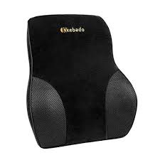kebado premium lumbar pillow full back lumbar support two straps office chair back support for car l lumbar support cushion lumbar pillow black office chair