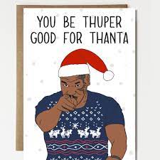 Funny mike tyson christmas sweatshirts and tshirts. Mike Tyson Inspired Christmas Card Holiday Card Funny Etsy Funny Cards Funny Holiday Cards Funny Greeting Cards