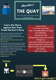 Fear is the mind killer, i must not fear, frank herbert, quote, dune, i will face my fear, only will remain, litany against fear, do not fear, false evidence appearing real, do not be afraid, quote for 2020, quote for 2021. Calameo Hellish Island Game Stage 3 The Quay