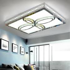Shop the top 25 most popular 1 at the best prices! Rectangle Living Room Flush Mount Modern Acrylic Led White Ceiling Lighting In Warm White 3 Color Light With Crystal Deco Takeluckhome Com