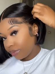 Blunt cut double drawn bob wig, must have!!💟💟 Get yours now~ #recoolhair  #bob #bluntcut #frontalwigs #hairstyle #hdlace #shorthair