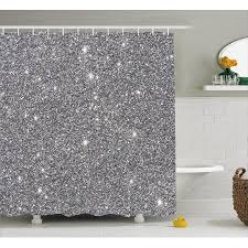 Black And Silver Shower Curtain Set Silver Shower Curtain Set Glamour Glitters Themed Luxury Shiny Sparkle Stars Lights Christma Silver Shower Curtain Unique Shower Curtain Sequin Shower Curtain