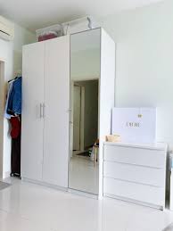 Check out ikea's stylish home ikea strictly controls the formaldehyde emission in furniture panels to meet eu standards. Ikea Pax 3 Door Mirror High Wardrobe Home Furniture Furniture On Carousell