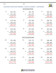 Vedic maths subtraction worksheets / vedic math multiplication of numbers with a series of 9 s multiplication numbers : Money Addition Worksheets Uk Money