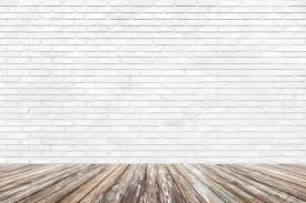 Bright room with tile floor and brick white wall background. Brick Wall Background With Wood Floor Stock Photo Picture And Royalty Free Image Image 45058451