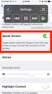 Speak Screen For Ios Is An Accessibility Option Found In Settings It Will Perform Text To Speech To Read Alound What S On Your Screen Screen Reading Apps Ipad