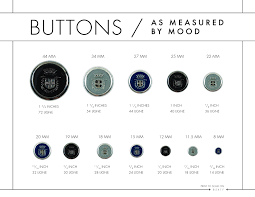 Mood Diy Button Size Chart Types Of Buttons Mood Fabrics