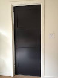 Pure Style Home 3 Panel Door Painted Black Black Interior Doors Black Doors Doors Interior