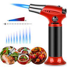Kitchen Butane Torch Culinary Chef Cooking Blow Torch Lighter Mini Food Craft Refillable Adjustable Flame Safety Lock Cooking Torch Cooking Blow Torch Diy Bbq