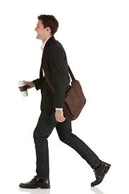 Happy Businessman Walking With Business Man Artistic Motivation Film Photography