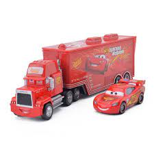 Disney Pixar Cars 3 2pcs Lightning Mcqueen Mack Uncle Container Truck 1 55 Diecast Metal Alloy Modle Birthday Gift To Toy Cars For Toddlers Toy Car Disney Cars