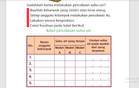 Check spelling or type a new query. Kunci Jawaban Tema 8 Kelas 1 Halaman 185 186 187 188 189 190 191 192 193 194 Buku Tematik Tabel Percobaan Suhu Metro Lampung News
