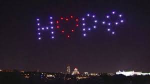 Drones Light Up Over Madrid To Pay Tribute To Victims Of The Coronavirus Youtube
