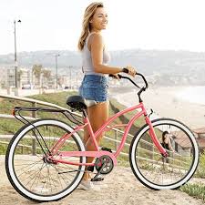 Sixthreezero Around The Block Women S Single Speed Cruiser Bicycle Mint Green W Black Seat Grips 26 Wheel Beach Cruiser Bike Touring Bicycles Beach Cruiser