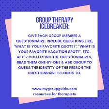 My Group Guide Learn More About Our Therapy Resources Group Therapy Therapy Icebreaker Activities