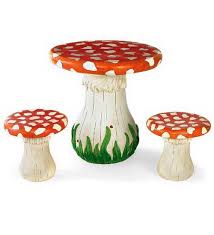Wonderful Mushroom Table And Four Stools Chairs Set For Kids Furnikidz Com Best Children Furniture Des Mushroom Chair Mushroom Kids Kids Furniture Design