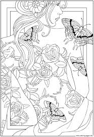 Coloring books aren't just for kids: Adult Back Tattooed Woman Coloring Pages Printable