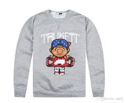 Fashion Free Shipping Trukfit Sweatshirts For Men Grey Black Men S Hoodies Pullover With Hats Hip Hop Wear