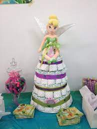Tinkerbell Diaper Cake Baby Shower Baby Shower Planning Baby Shower Cakes