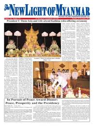 Maybe you would like to learn more about one of these? The New Light Of Myanmar Tuesday 27 November Online Burma