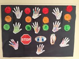 Road Safety Theme Stop Look And Listen Holding Hands And Traffic Lights My Montesso Fire Safety Preschool Crafts Safety Crafts Preschool Craft Activities