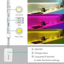 Ilintek Smart Led Strip Kit Allows Voice Control Via Alexa And Google Home Remotely Controlled B Led Strip Lighting Color Changing Rope Lights Strip Lighting