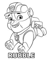 31 paw patrol printable coloring pages. Rubble Coloring Page Paw Patrol Coloring Home