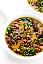 French Lentil And Mushroom Soup Recipe Gimme Some Oven Recipe French Lentils Soup Recipes Stuffed Mushrooms