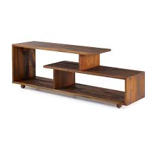 Use clamps to hold the frame and the bottom shelf together, making sure all edges are flush and the pocket holes are toward what will be the inside of the stand. Wrought Studio Carrasco Solid Wood Tv Stand For Tvs Up To 65 Reviews Wayfair