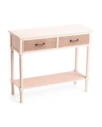 2 Drawer Console Table Home T J Maxx Storage Bench Table Console Table