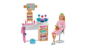 Ebay barbie küche und toilette, ca 30 jahre alt aber noch gut in schuss, am tisch ist mal unten. Barbie Wellness Gesichtsmasken Spielset Mit Puppe Blond Mit Knete Anziehpuppe Online Bestellen Muller